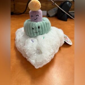 Plush Cake Toy with Smiling Face